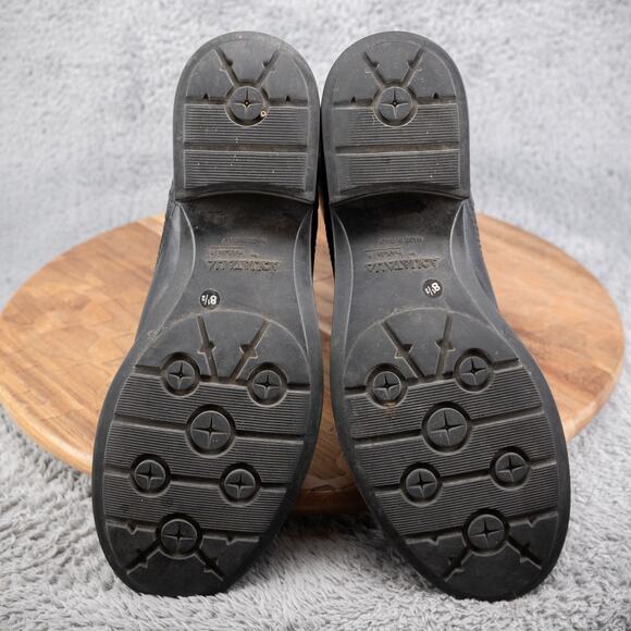 $500 AQUATALIA MADE ITALY 8.5 SOFT BLACK LEATHER Boots QUILTED BUCKLE BIKER - Picture 6 of 8